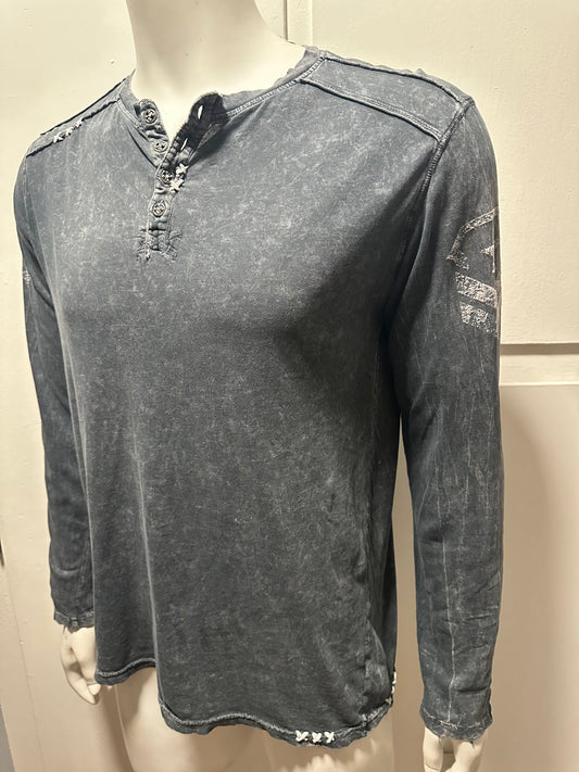 AFLICTION Men's Hanley Distresed T-Shirt. Sz. M